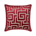 thumbnail image 1 of The HomeCentric Housses de Coussin Décoratives, Décoratives Rouges Lot de 2, 22x22 Pouces (55x55 cm) Housses de Coussin Décoratives, Coussins Décoratifs en Velours Labyrinthe et Bordure pour Sofa, Style Géométrique Moderne Pâques - Réseau, 1 of 3