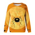 thumbnail image 4 of Pull pour Femmes Imprimé Col Rond Sweat-Shirt Ajusté Pull Mode Manches Longues Chemises d'Entraînement Blouse Ample, 4 of 4