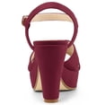 thumbnail image 3 of BLISSFUL STEP Women's Strap Platform Chunky Heel Slingback Sandals, 3 of 7