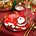 thumbnail image 4 of Santa Claus Themed Disposable Round Paper Plates for Festive Holiday Table Settings, 4 of 6