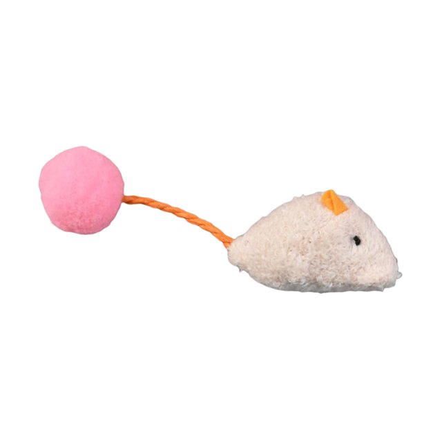 DOLITY Cat Mice Toys Interactive Mouse Cat Toy Teaser Pet Toys Realistic Kitten Playing Pink