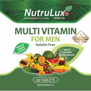 Multivitamin For Men ( 60 mg Vitamin C ) Halal Gelatin Free Tablets