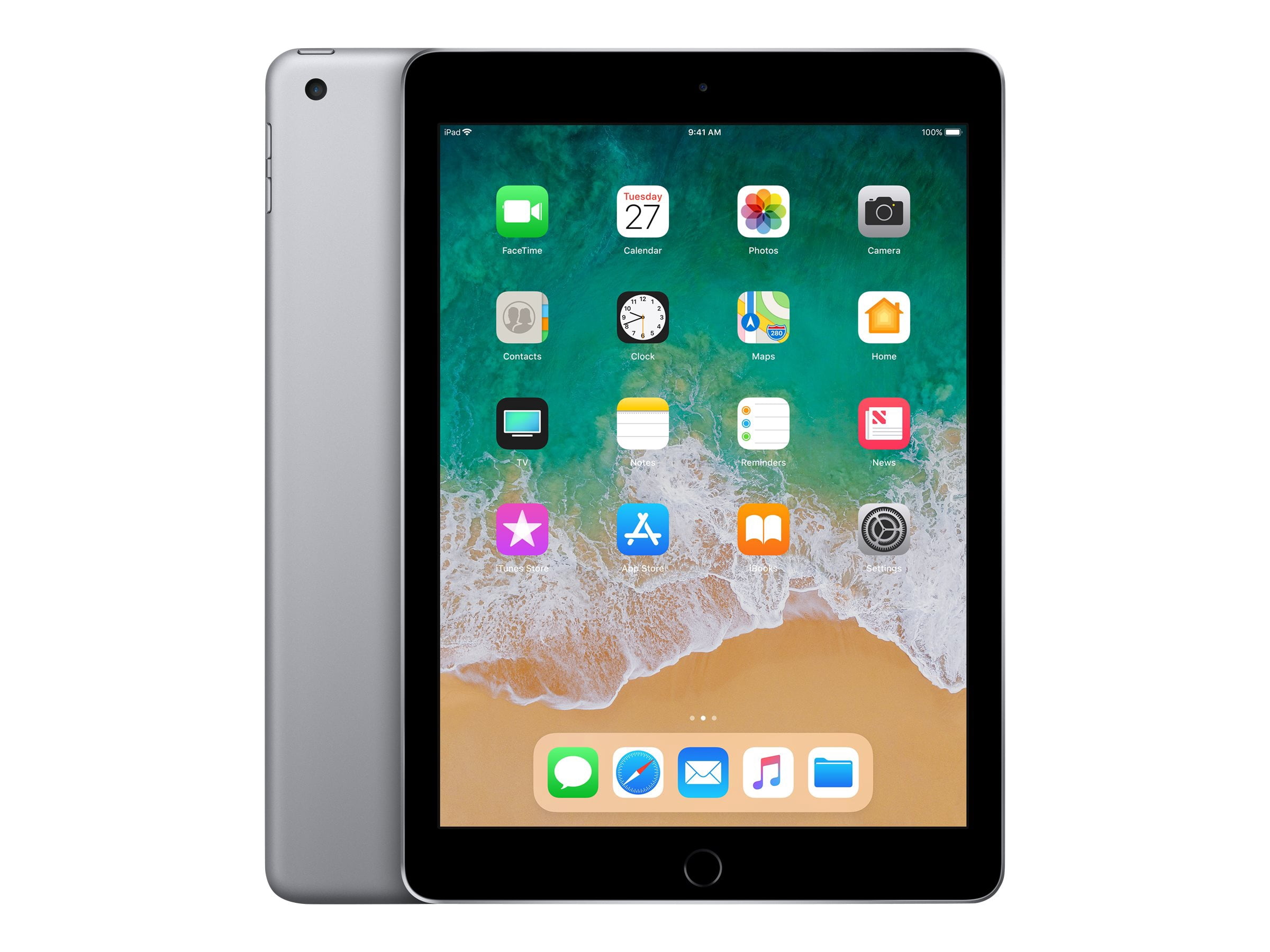 Restored Apple iPad 6th Gen 32GB Wi-Fi, 9.7in - Space Gray (Refurbished)