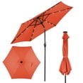 thumbnail image 1 of Costway Parasol Solaire de Patio 9 Pi à DEL, Acier Inclinable avec Manivelle, Orange, 1 of 9