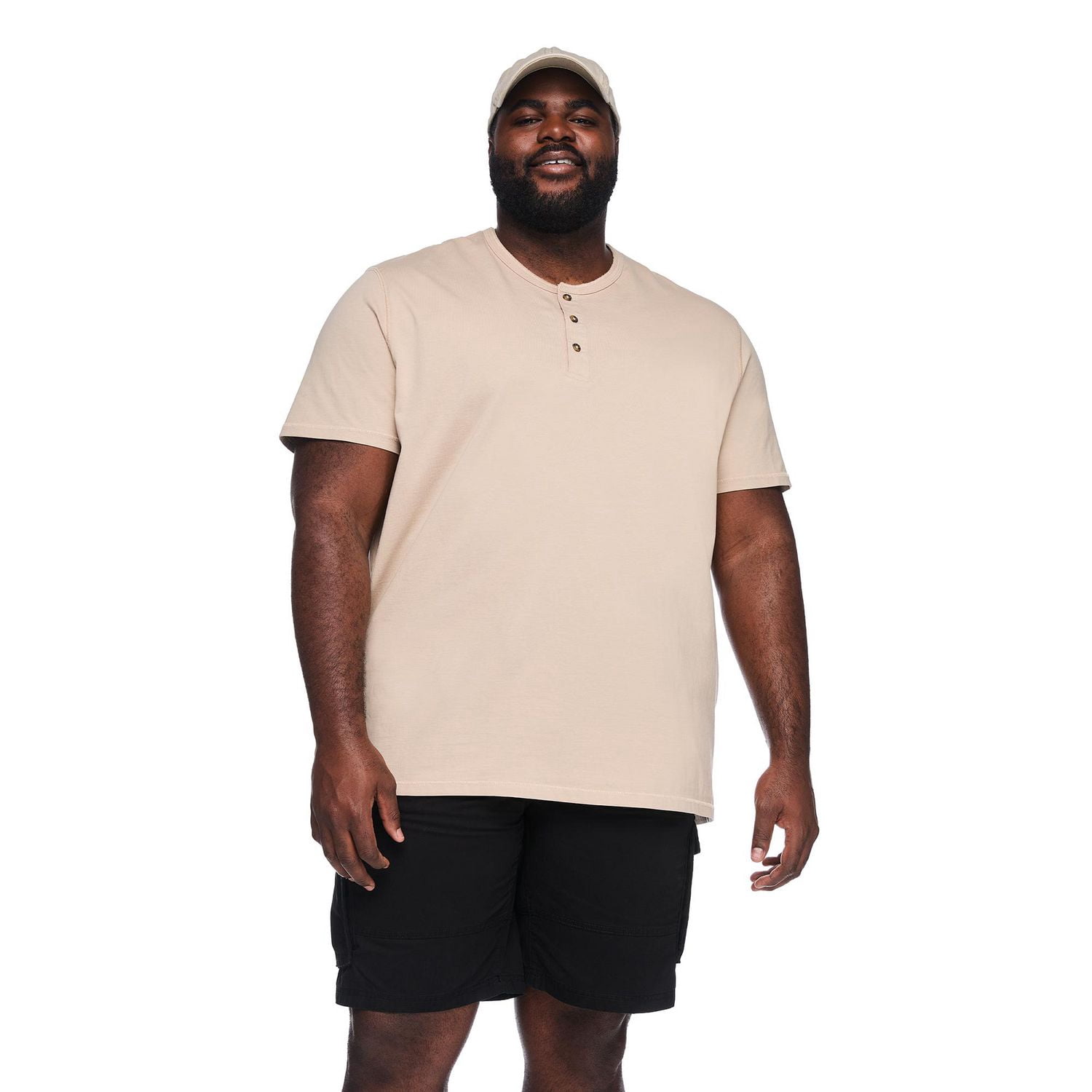 George Big Men's Washed Henley T-Shirt