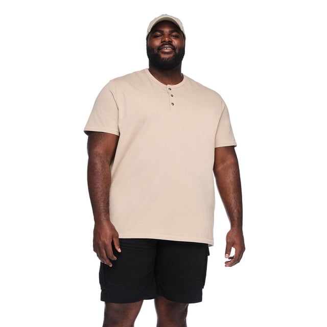 George Big Men's Washed Henley T-Shirt