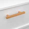 thumbnail image 2 of Era Cabinet Square Pulls,  4-Pack Brushed Gold, 2 of 6