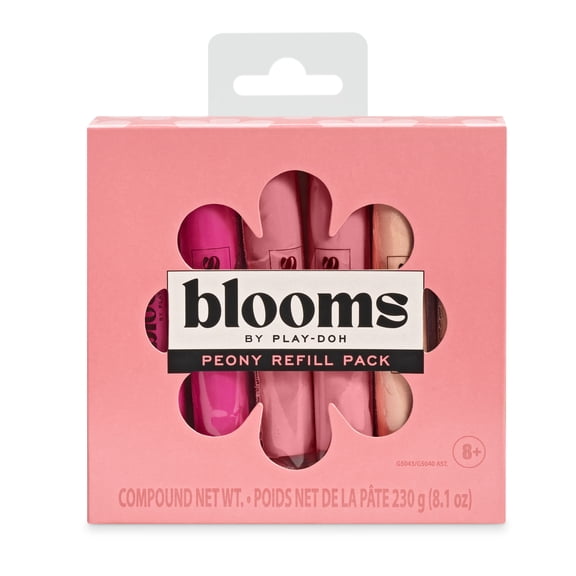 Blooms by Play-Doh Peony Color Refill 6-Pack, Flower Arts & Crafts for Adults & Teens (DIY Bouquet Kits Sold Separately)