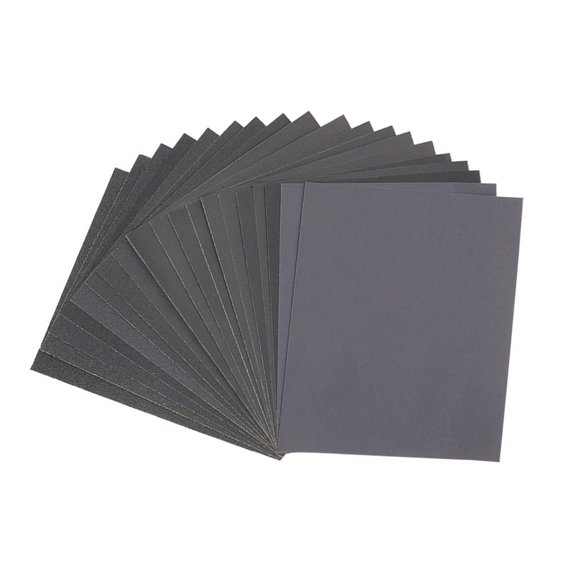 serony 10pcs Sanding Paper Wet Dry Dual Use Handicraft Woodwork Automobiles Metal Plastic Polishing Sandpaper, 60 Grit