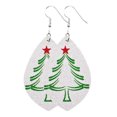 thumbnail image 1 of Christmas Faux Leather Earrings Santa Xmas Tree Snowman Earrings Dangle Earrings, 1 of 10
