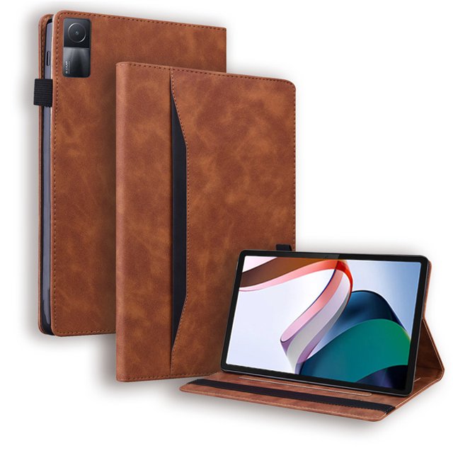 Pour Étui pour Redmi Pad 10,61 Pouces Étui de Luxe en Cuir PU à Rabat pour Tablette pour Funda Xiaomi Redmi Pad SE Étui pour Redmi Pad SE Étui Brun-Business Redmi Pad 10,61 Pouces
