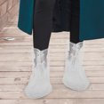 thumbnail image 2 of Raindrops Reusable White Rainproof Shoe Covers with Zipper Closure for Outdoor Use, 2 of 8