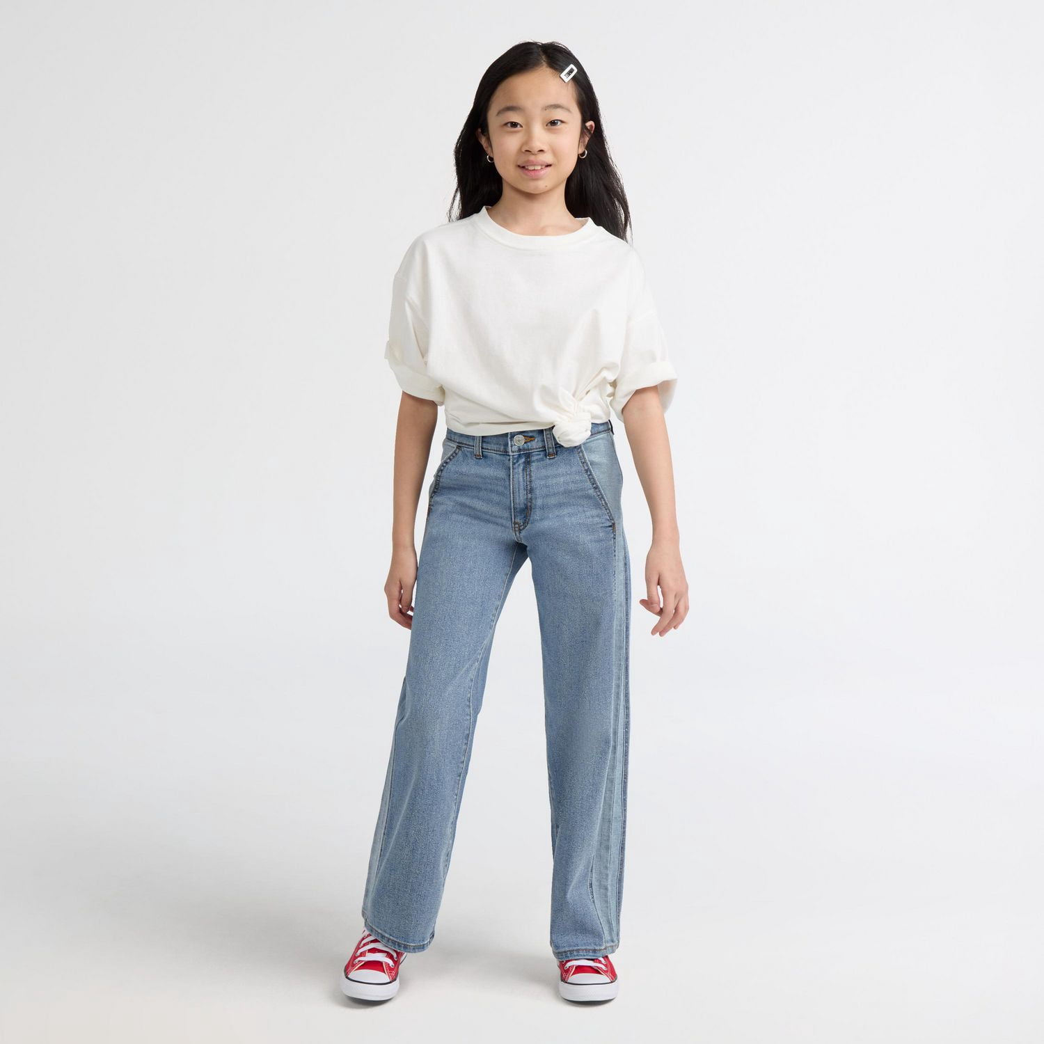Levi Strauss Signature Jean Coupe Large à Effet Color-Block pour Fille