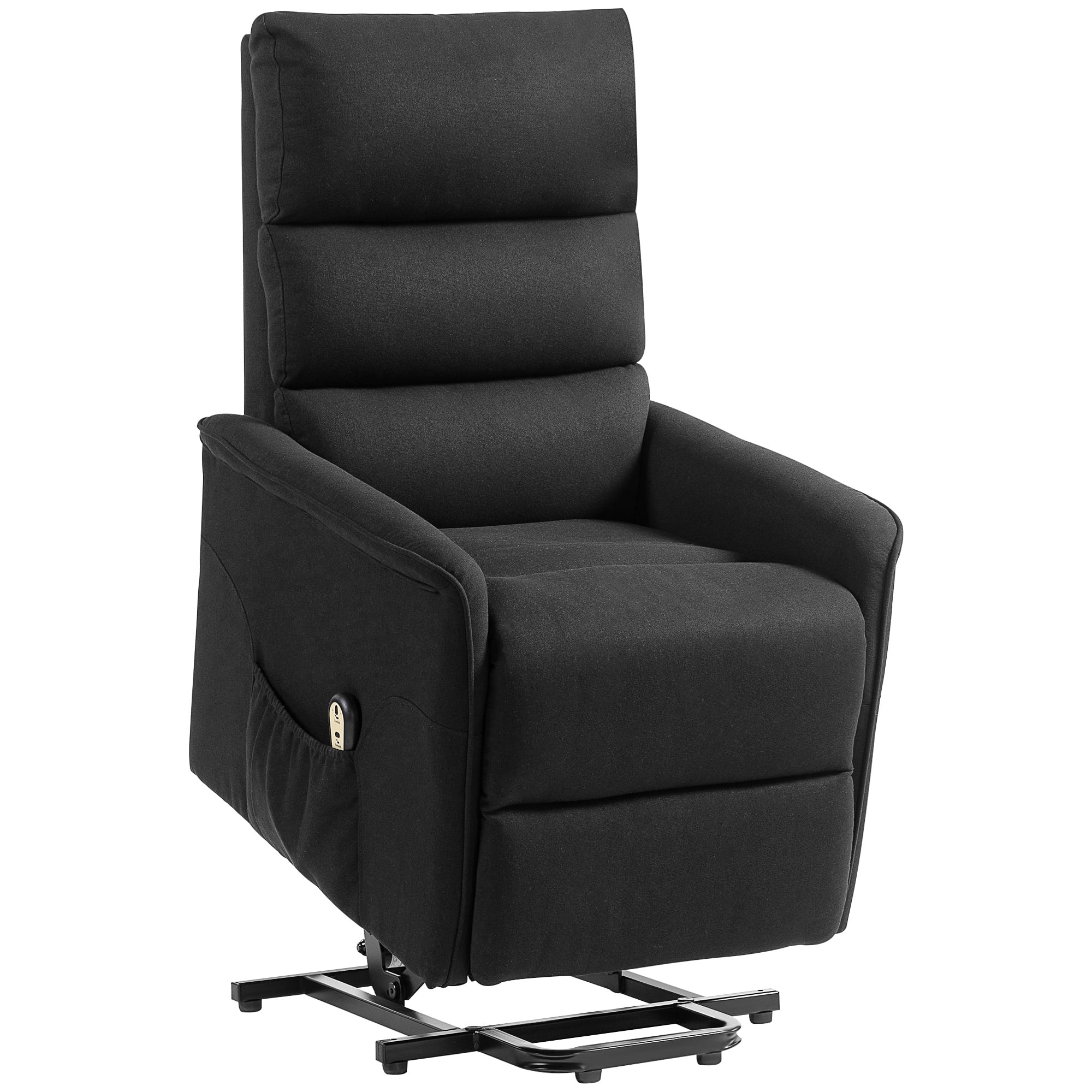 HOMCOM Fauteuil Releveur Inclinable pour Aînés avec Télécommande, Noir