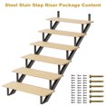 thumbnail image 2 of AKDSteel Heavy Duty Steel Stair Riser 2 Pack Metal Stringer For Outdoor Decks Corrosion Resistant Supports Up To 600lb Easy To Install For Exterior Stairs, 2 of 8