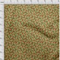 thumbnail image 4 of oneOone Rayon Orange Fabric Peacock Sewing Craft Projects Fabric Prints By Yard 56 Inch Wide, 4 of 5