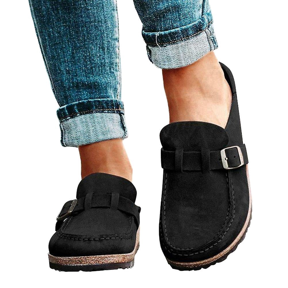 Women Casual Comfy Clogs Suede Slip On Sandals Summer Home Office Shoes