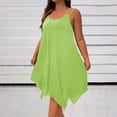 thumbnail image 1 of Ounisa Robe Camisole Midi Fluide Sans Manches à Encolure Dégagée et Ourlet Asymétrique pour Femme Grande Taille, 1 of 8