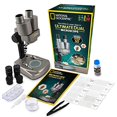 thumbnail image 1 of National Geographic Microscope Étudiant à Double DEL – Trousse Scientifique pour 50+ pc Comprenant un Ensemble de 10 Diapositives Biologiques Préparées et 10 Diapositives Vierges, Expérience de Crevette en Laboratoire, 10x-25x Lentilles Optiques en Verre et Plus! (Argent), 1 of 2