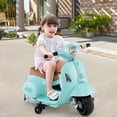 thumbnail image 2 of Costway Kids Ride on Motorcycle with Training Wheels Headlight Horn 6V Battery Green, 2 of 9