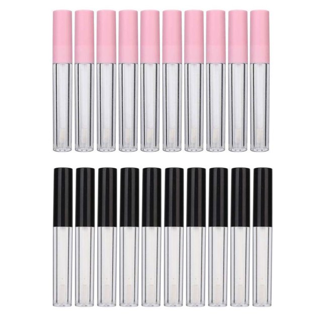 Lot de 20 Tubes de Brillant à Lèvres Vides 10 ml Contenants Bouteilles Mini Tubes de Baume à Lèvres Rechargeables avec