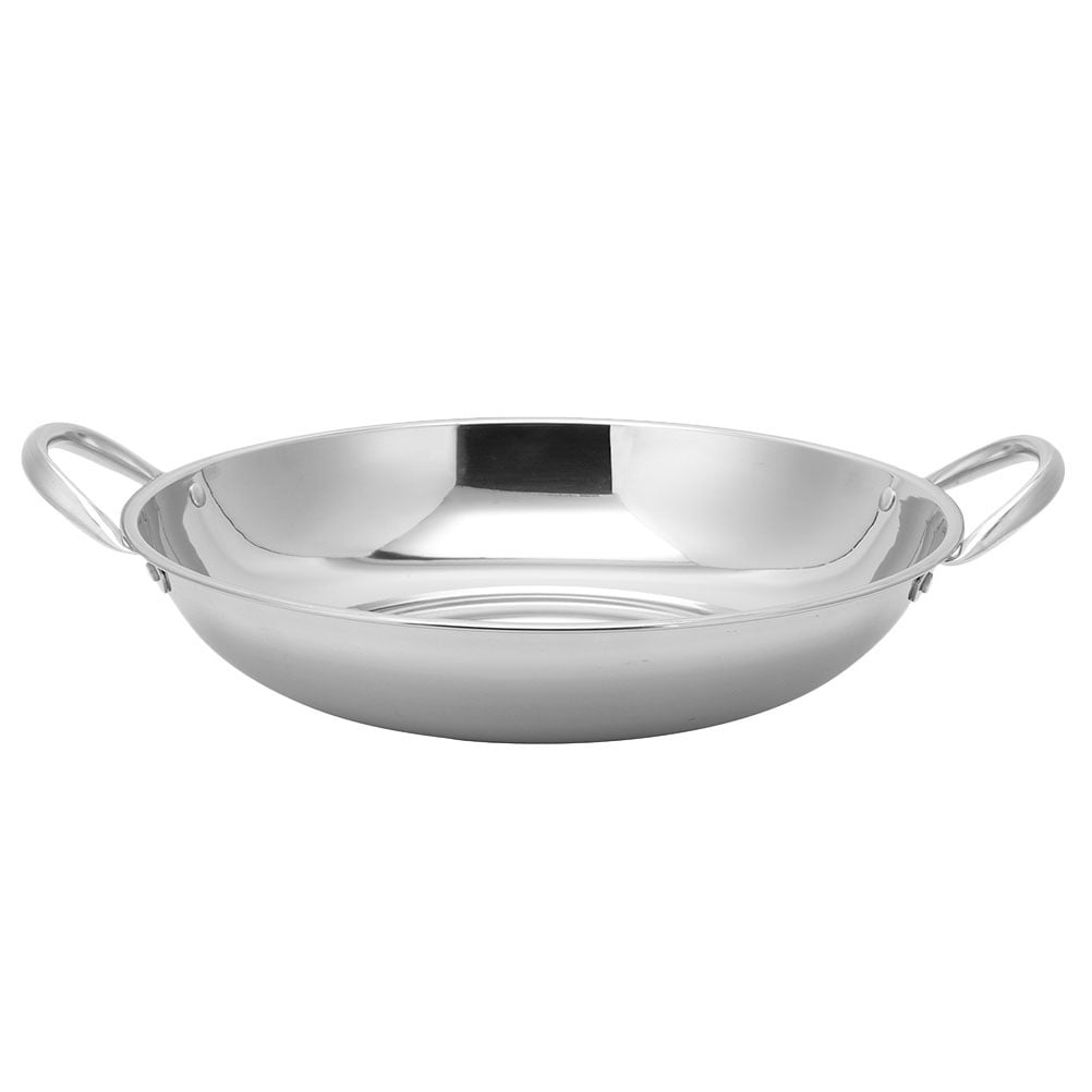 OULII Cast Iron Wok and Frying Pan Set Stainless Steel Cooking Pot and Griddle Nonstick Kitchen Cookware Hot Pot and Steak Pan Small Stockpot for Household Use
