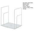 thumbnail image 2 of LCXmlly Sturdy Book Stand Simple Desktop Reading Book Holder Hollow Metal Book Clip Stand for Office Desktop Storage Student Learning 1 Pair, 2 of 8
