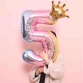 thumbnail image 3 of Birdeem Crown Number Foil Balloons Number Ballon Happy Birthday Party Decoration 32 Inch, 3 of 10