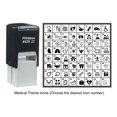thumbnail image 1 of Printtoo Personalized Medical Theme Icons Rubber Stamp Self Inking Stamper 24 mm-Blue, 1 of 7