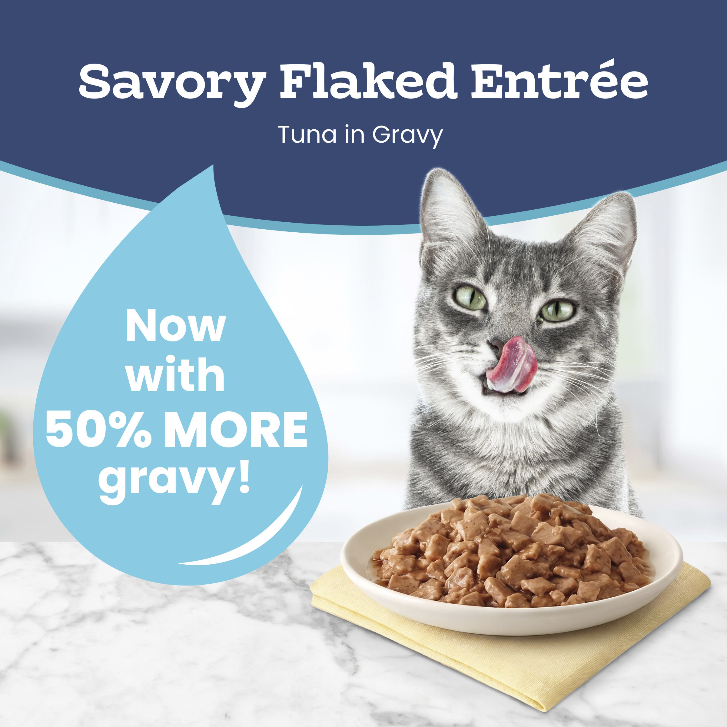Nourriture Humide pour Chat Adulte Blue Buffalo Tastefuls Entrée de Thon en Sauce en Flocons