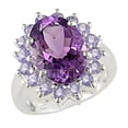 thumbnail image 1 of Tangelo Bague avec améthyste et tanzanite 5 7/8 ct en argent, 1 of 6
