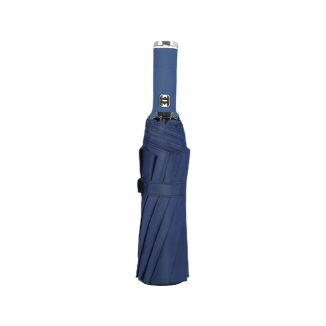Maytalsory Folding Umbrella Reflective Stripe Umbrellas Waterproof Sunshade for LED/Dark Blue 1Set