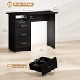 thumbnail image 3 of HOMCOM Computer Desk with Drawers, 39" Home Office Desk with Open Shelf, 3 of 10