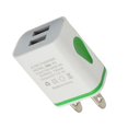 thumbnail image 1 of 2A Quick Charging Dual USB Ports LED charging plug ; Poratble Universal Phone Home Office Charger US Plug, 1 of 9