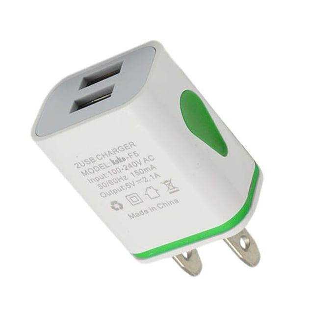 2A Quick Charging Dual USB Ports LED charging plug ; Poratble Universal Phone Home Office Charger US Plug