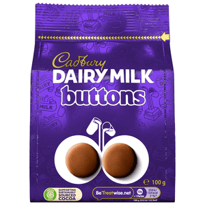 Cadbury Dairy Boutons de lait Sac de chocolat au lait 100g