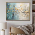thumbnail image 1 of Designart Large Tree Maple framed wall Art, Orange Blue Maple Tree Glowing Embers I , Tree maple framed wall art decor, Orange Traditional Natural framed wall art, Natural brown color Frame, 1 of 5
