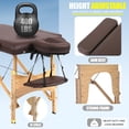 thumbnail image 4 of BestMassage Table de Massage Lit de Massage Hauteur Réglable 73 Pouces Portable 2 W Étui de Transport Visage, Brun, 4 of 7