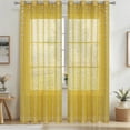 thumbnail image 1 of Todaioua Rideau de Fenêtre Semi-Transparent avec Motif Embossé Argenté, Tissu en Polyester Filtrant la Lumière pour Chambre, Salon, Bureau, Déco Maison Moderne avec Installation à Oeillets, 1 of 7