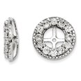 thumbnail image 1 of Veste à Boucles d'Oreilles en Argent Sterling Rhodium Topaze Blanche QJ124APR, 1 of 2