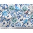 thumbnail image 2 of Soimoi Poly Georgette Fabric Leaves & Rose Flower Decor Fabric Printed Yard 52 Inch Wide, 2 of 3