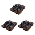 thumbnail image 3 of ZheElen Japanese Clogs Slippers Geta Sandals Flip Flops for Men Women 36 Blue Square Size 45 3Set, 3 of 6
