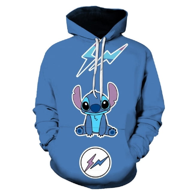 Stich Hoodies Jackets 3D Printed Anime Pullover Hoodie Sweatshirt