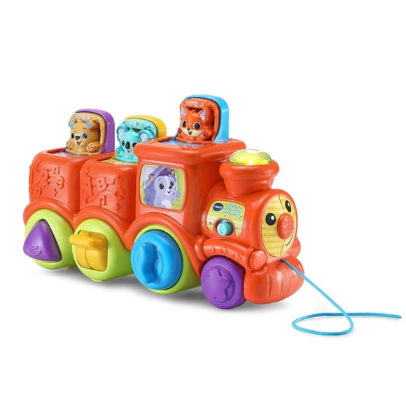 VTech® Roul'train cache-cache des P'tits loulous - Jouet à tirer pour bébés et jeunes enfants - Version anglaise