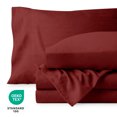 thumbnail image 4 of Bare Home Washed Sheet Set - Premium 1800 Collection - Deep Pocket - 4 Piece - King, Rosewood, 4 of 6