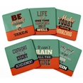 thumbnail image 1 of Inkdotpot Set of 6 Drink Coasters DecorativeNon,SlipCork Base4-inch Square PrintedCoastersEasy Clean- Motivational Quotes, 1 of 8