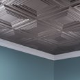 thumbnail image 5 of Fasade Traditional 3 Vinyl 2ft x 4ft Glue Up Ceiling Panel Brushed Nickel 5 Pack, 5 of 5