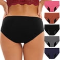 thumbnail image 1 of Cameland 5PC Period Underwear for Women Seamless Panties for Women Mid Waist Solid Menstrual Leak Proof Physiological Underpants, 1 of 9