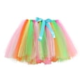 thumbnail image 1 of Quotay Girls Skirt Kids Holiday Party Color-Block Mesh Dance Tutu Skirt Pink,S, 1 of 3