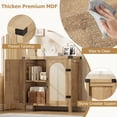 thumbnail image 3 of GloryStar 31.5'' Small Rattan Buffet Cabinet Offers Ample Storage with Doors and Adjustable Shelves, Boho Farmhouse Coffee Bar Sideboard with Handle for Kitchen and Living Room Use, 3 of 7